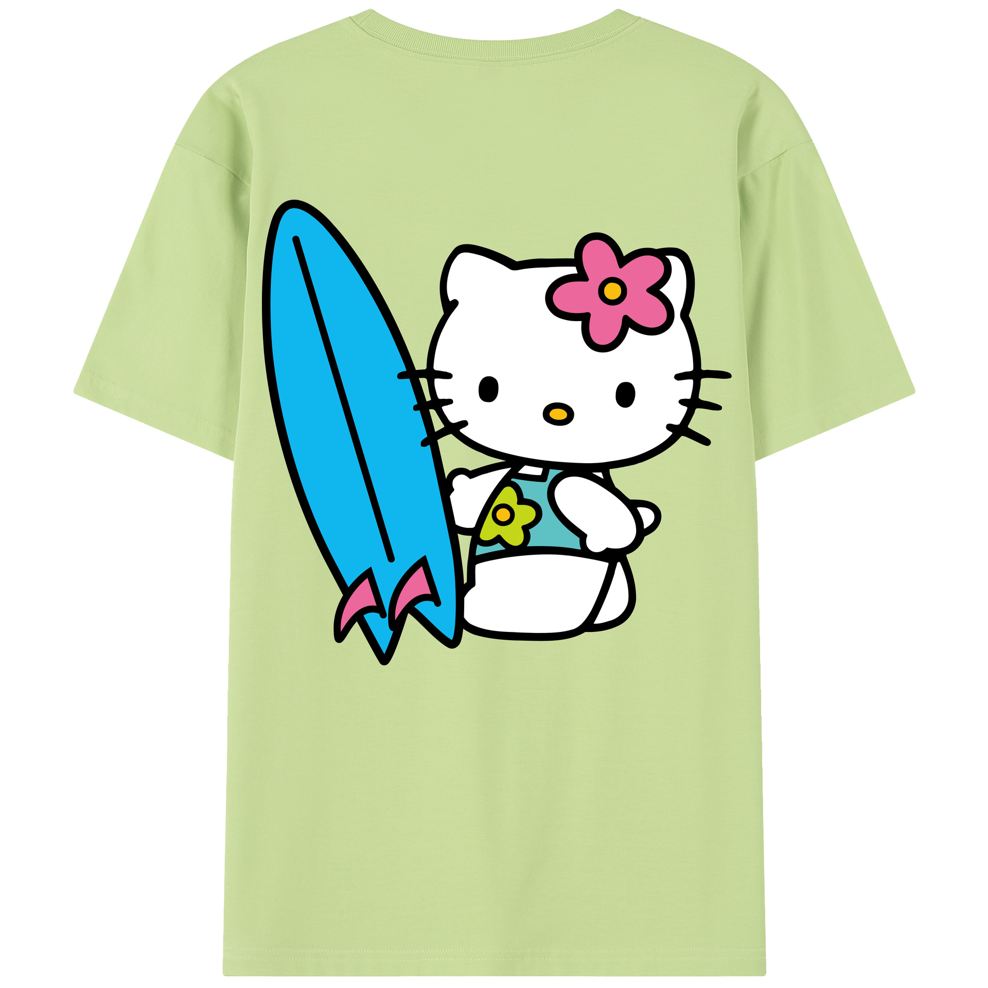 （画像用） Hello Kitty ハローキティ 綿100％半袖Tシャツ（背面プリント）